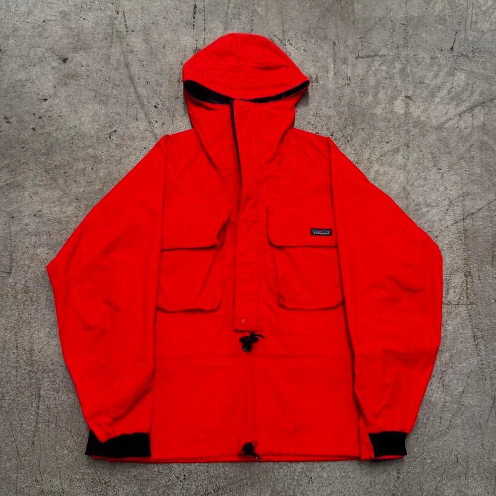 Vintage 90s Patagonia SST Shell Flyfishing Skanorak Jacket Small Medium Red